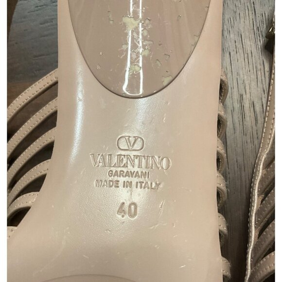 VALENTINO GARAVANI Rockstud Wispy Ballerina Flats in Rose Cannelle 40 With box - Picture 11 of 16